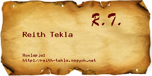 Reith Tekla névjegykártya
